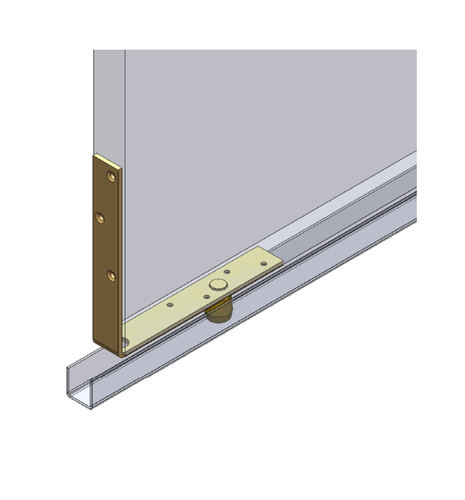 Narożnik dolny 255x260x40mm z rolką mosiężną ⌀ 32mm typ 34.M85