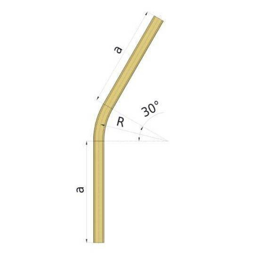 Łuk szyny nośnej kąt 30° typ 24.C39, promień 905±15mm, odcinki proste 760±20mm, ocynk