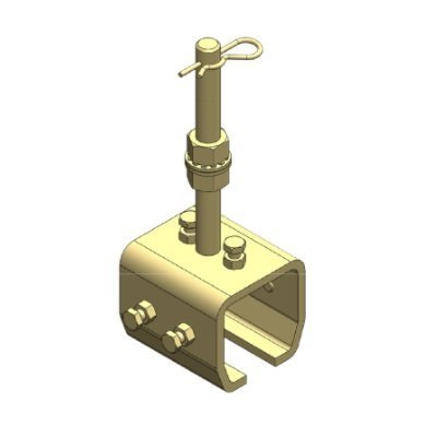 Uchwyt sufitowy szyny nośnej 80x75 mm typ 26.B04P, EN 795:2012, CEN/TS 16415:2013-D, ocynk