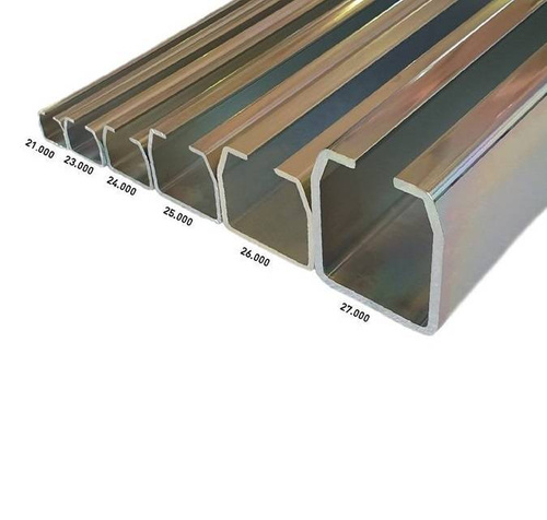 Łuk szyny nośnej kąt 180° typ 23.C64, promień 400±10mm, odcinki proste 200±20mm, ocynk