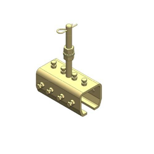 Łącznik szyny nośnej 65x60 mm typ 25.B11P, EN 795:2012, CEN/TS 16415:2013-D, z mocowaniem śrubowym M20, ocynk