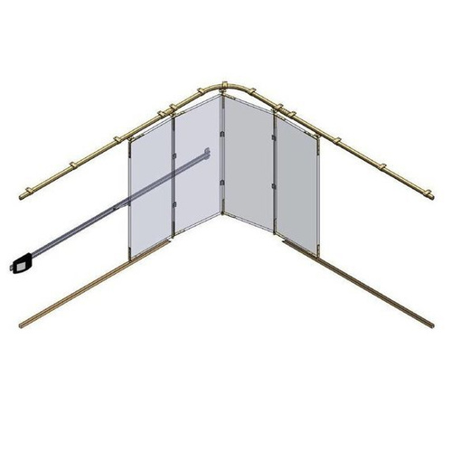 Łuk szyny nośnej kąt 45° typ 24.C29, promień 905±15mm, odcinki proste 640±20mm, ocynk