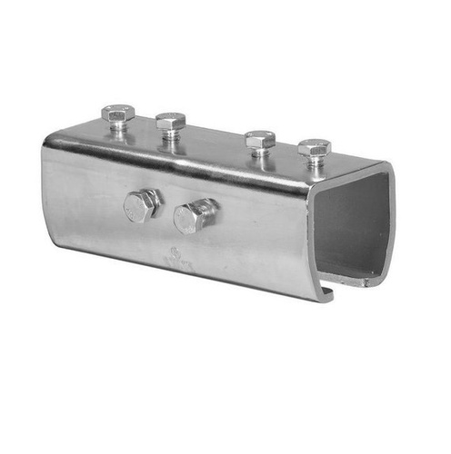 Łącznik (mufa) do szyny 48.5x43.5mm typ 74.B49 stal kwasoodporna A4 (AISI 316)