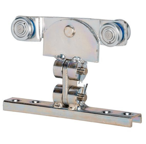 Wózek 4-kołowy z przegubem do szyny 40x35mm typ 23.R69 ocynk