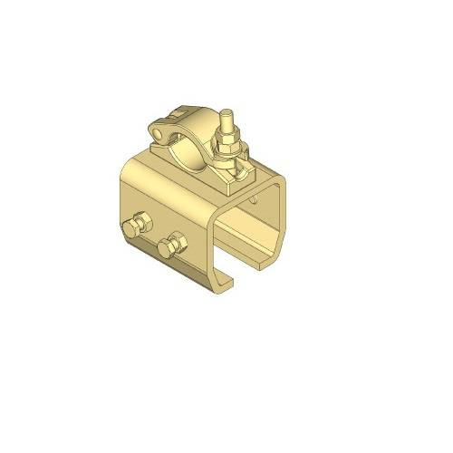 Łącznik szyny nośnej 65x60 mm typ 25.B81P, EN 795:2012, CEN/TS 16415:2013-D, z mocowaniem rurowym (40-48,3mm), ocynk