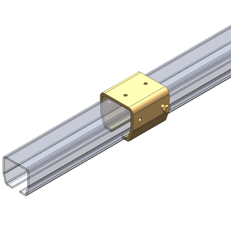 Uchwyt do szyny 40x35mm typ 53.B00 stal nierdzewna A2 (AISI 304)