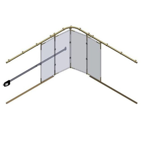 Łuk szyny nośnej kąt 90° typ 25.C06, promień 580±15mm, odcinki proste 550±20mm, ocynk