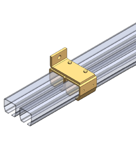 Uchwyt ścienny podwójny do szyny 30x28mm typ 21.B31 ocynk